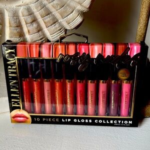 🪷 Ellen Tracy 10 Piece Set Rosy Nudes Lip Gloss Collection